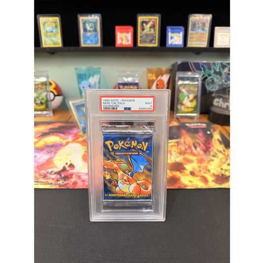 Pokemon PSA 9 Base Set Booster Pack Thick Font (Charizard)