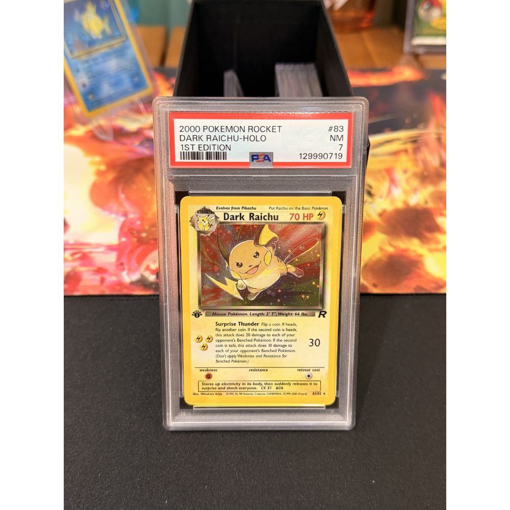 2000 Pokemon Rocket Dark Raichu - Holo 1st Edition PSA 7