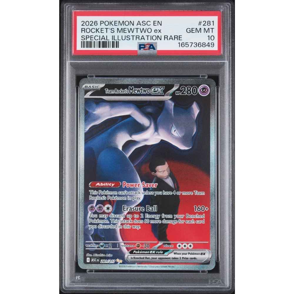 Rocket's Mewtwo ex SIR AH PSA 10
